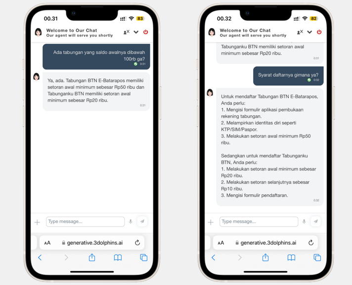 chatbot bank dapat melayani pembukaan rekening.