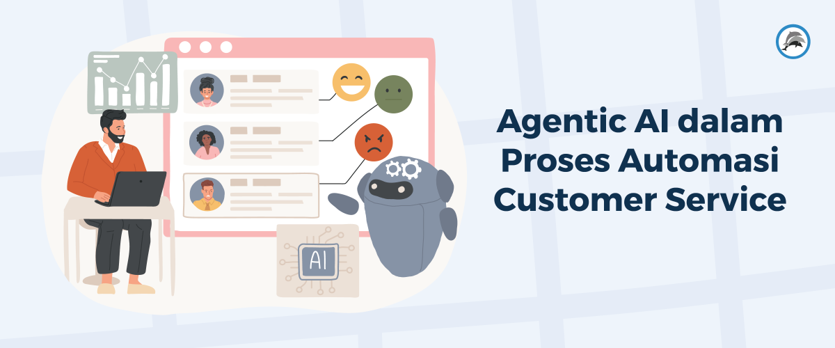 Agentic AI dalam customer service berfungsi sebagai sistem teknologi yang dapat mengotomasikan alur kerja, dimulai dari memahami intent, menginisiasi tindakan, hingga menyelesaikan masalah tanpa banyak campur tangan manusia.