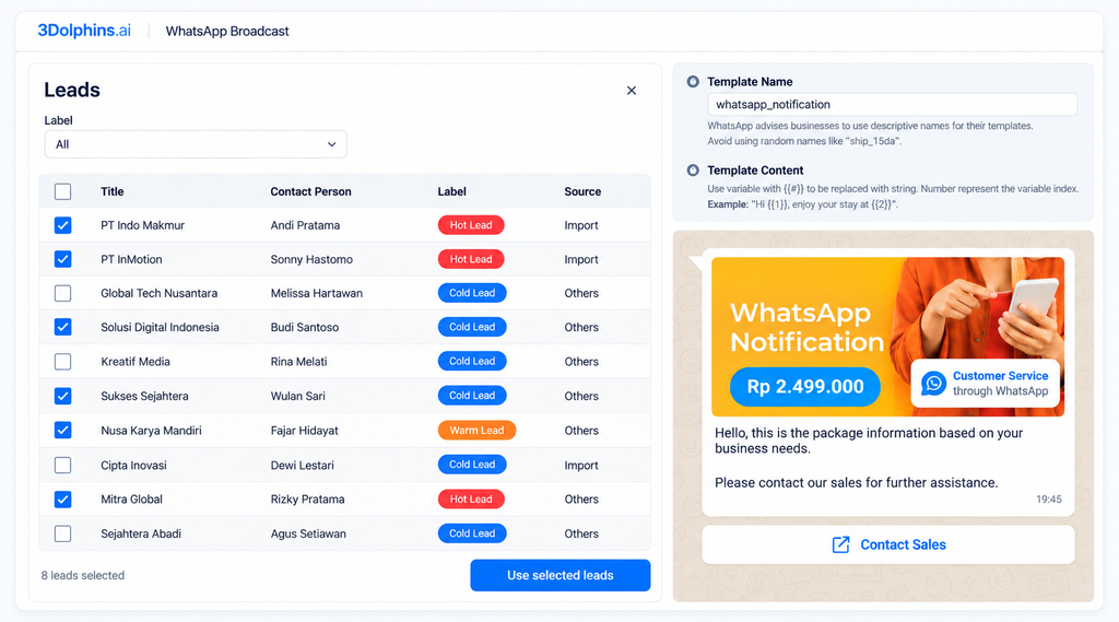 whatsapp broadcast marekting dapat digunakan untuk mengirim promosi secara serempak ke ribuan pelanggan.